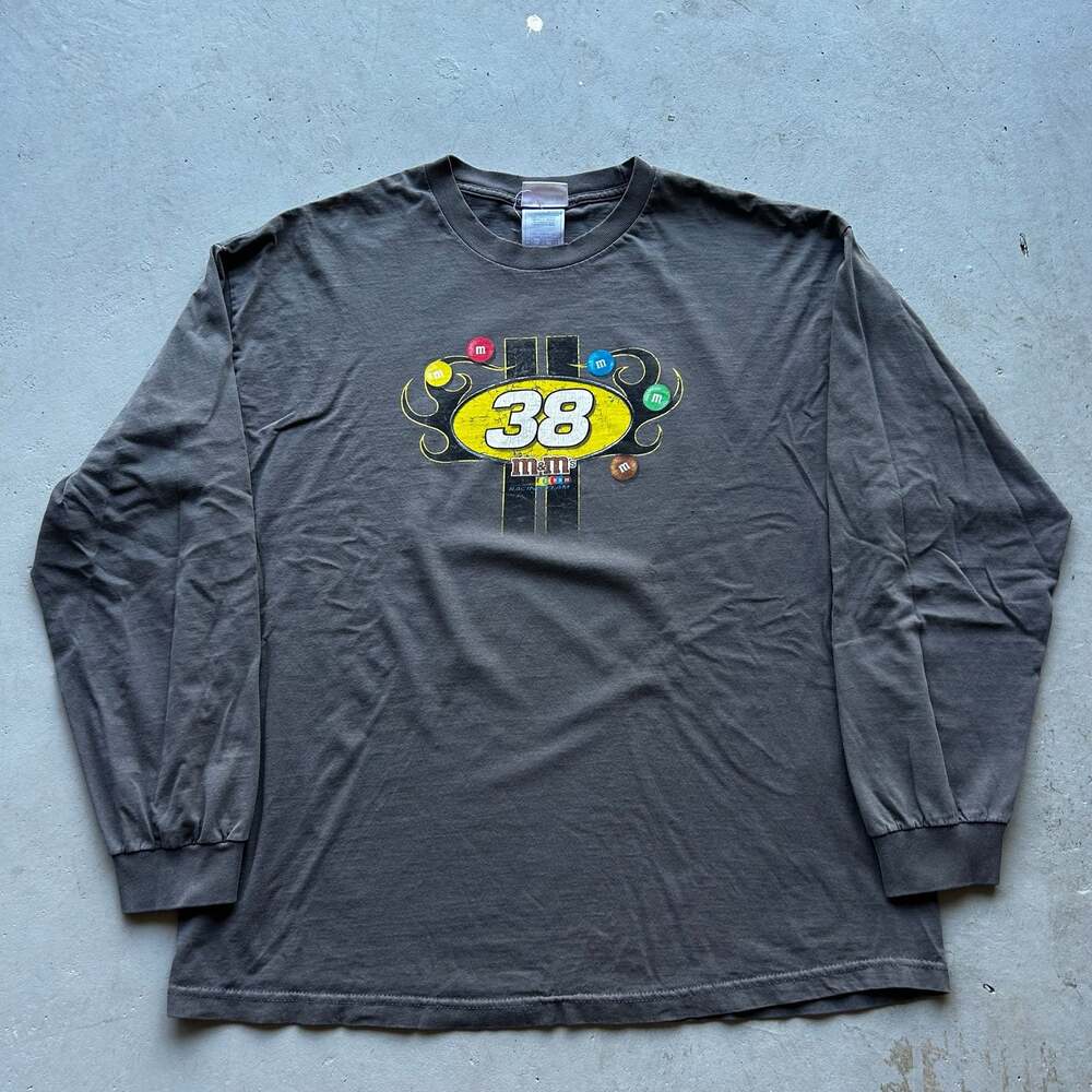 Vintage Chase Authentics Elliott Sadler NASCAR M&M's racing long sleeve shirt